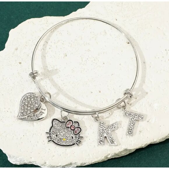 Hello Kitty Charm Bracelet Cute Zinc Alloy Pendant Beads, Fun DIY Gift Accessory - Picture 2 of 4